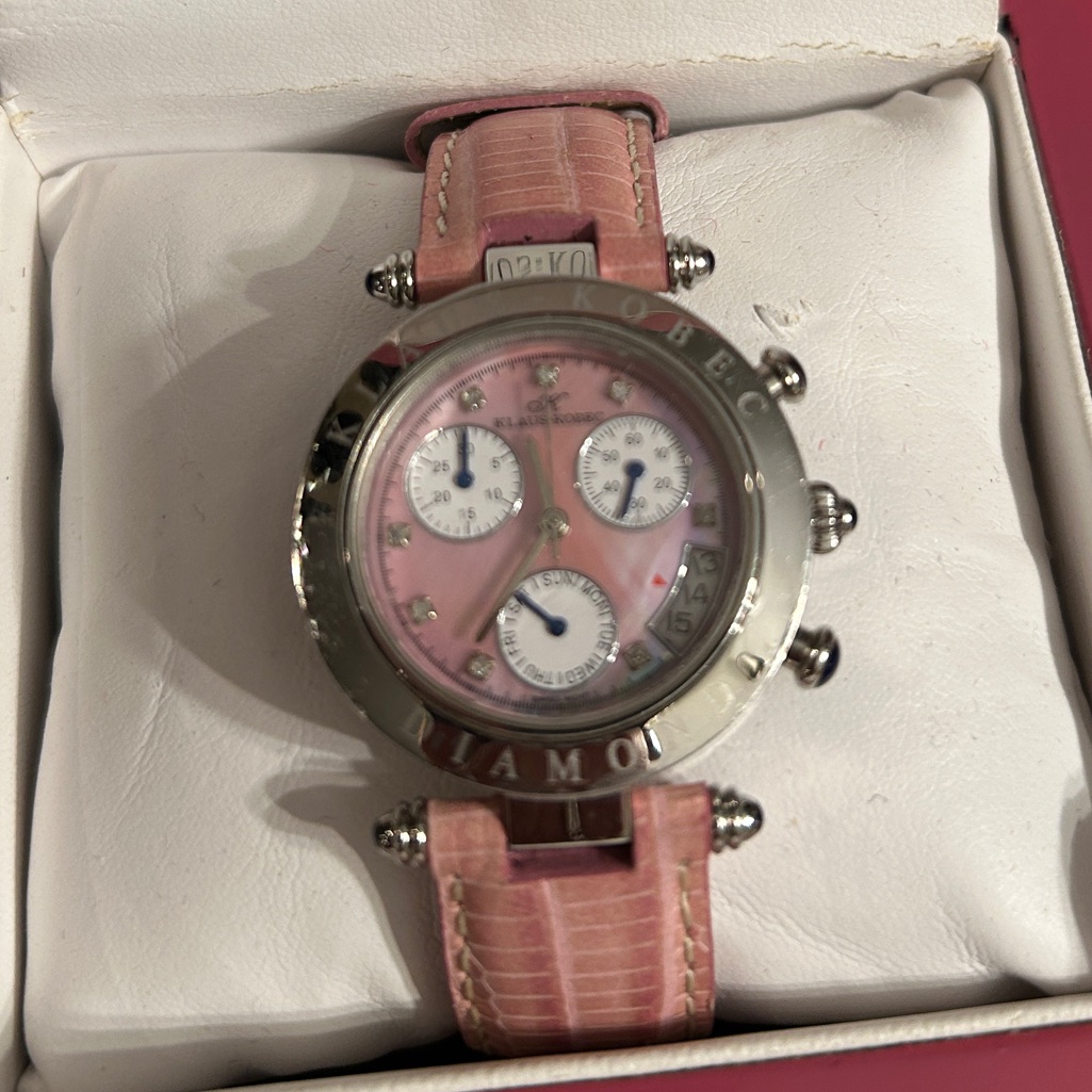 KlausKobec Sports Diamond Quartz Watch Model Kkb1918 Pink